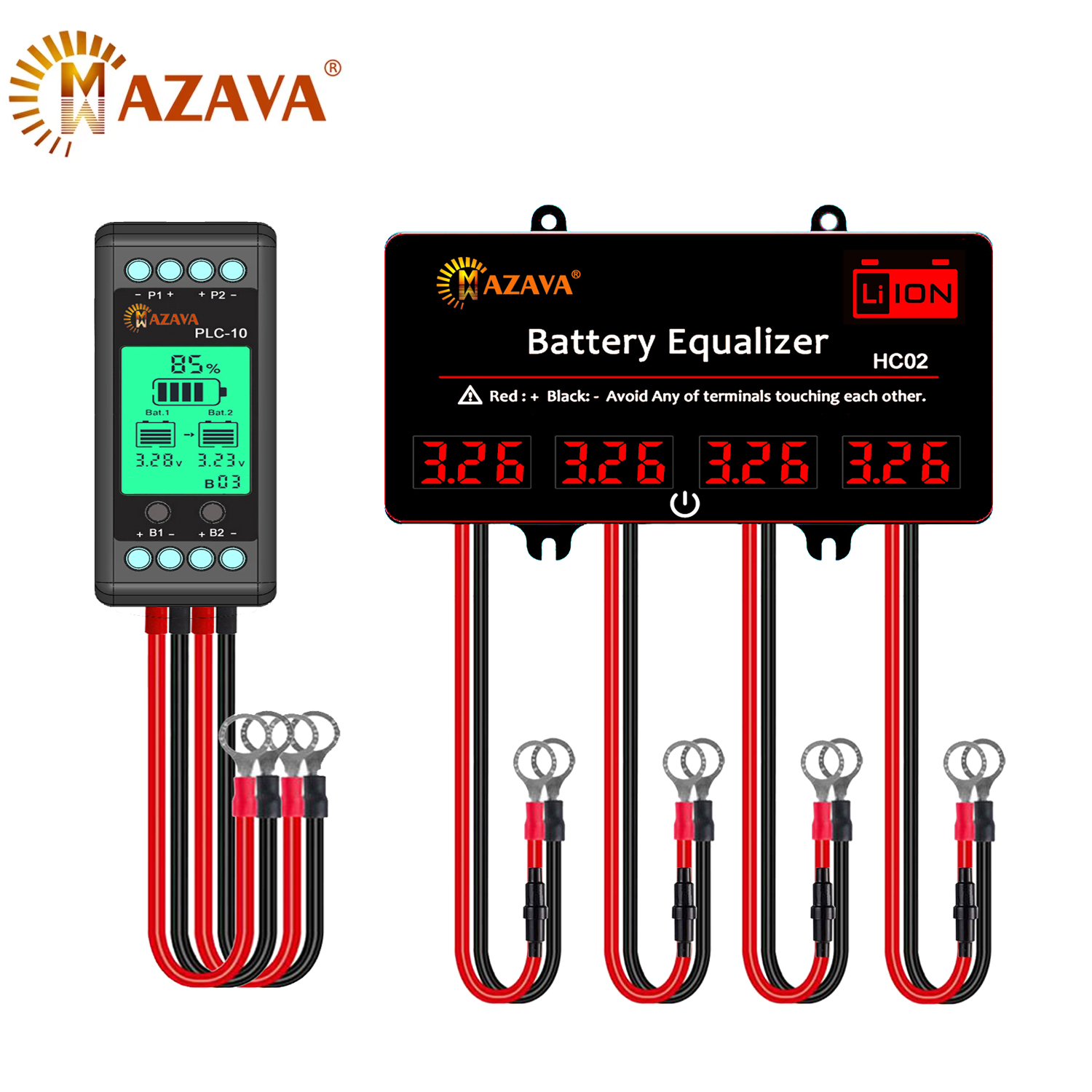 Battery Equalizer Balancer - MAZAVA Battery Equalizer PLC-10 2S 2X3.2V