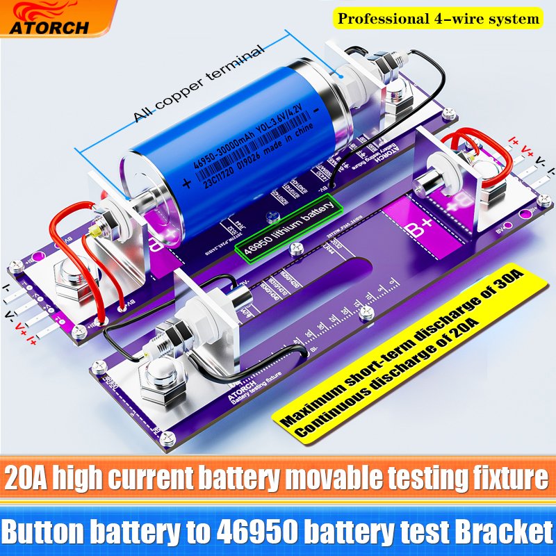 Battery Monitor Coulometer - ATORCH 20A 4-wrie Battery Test Stand