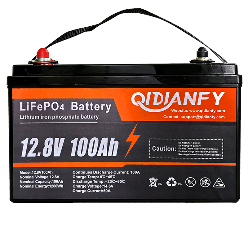 Renewable Energy Source - Qidianfy 12V 100Ah LiFePO4 Lithium Battery