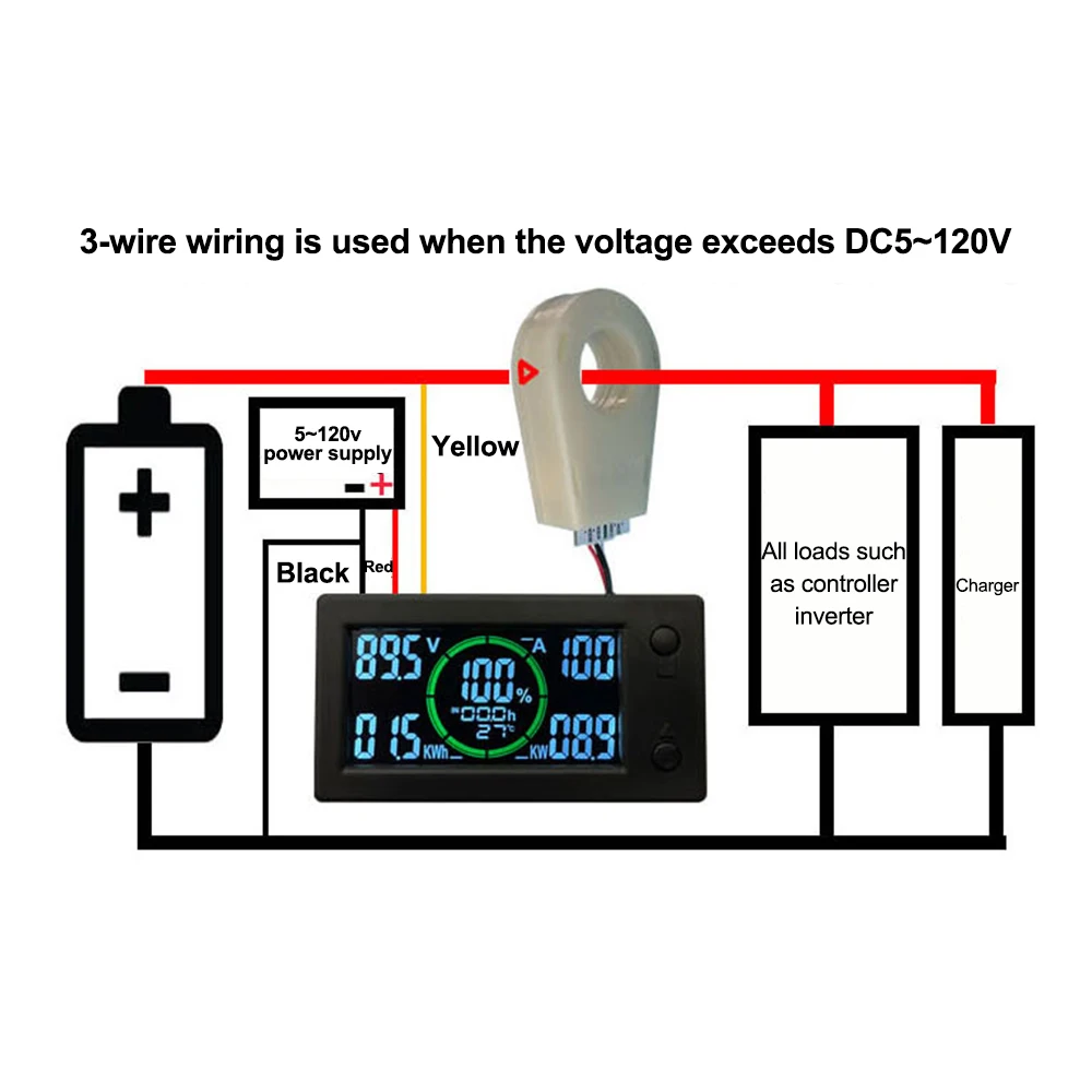 Battery Monitor DC 5-120V 50A  - Battery Monitor Coulometer recensione e prezzo