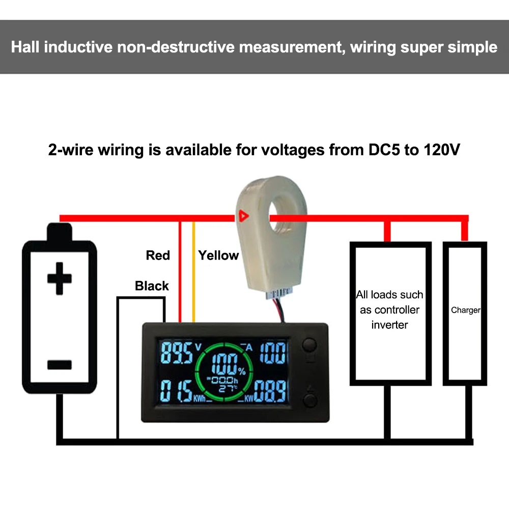 Battery Monitor DC 5-120V 50A  - Battery Monitor Coulometer recensione e prezzo