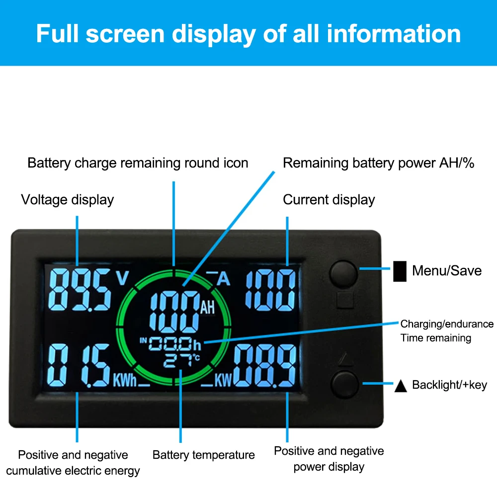 Battery Monitor DC 5-120V 50A  - Battery Monitor Coulometer recensione e prezzo