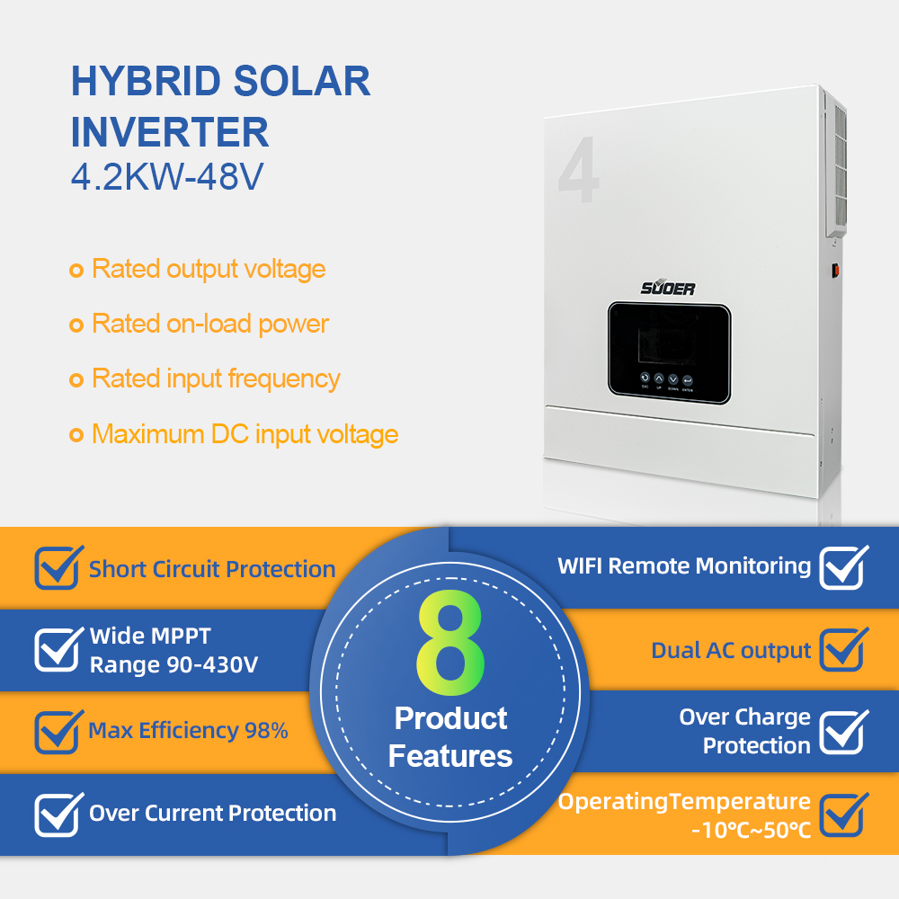 New 4.2kw 24v 230v off Grid In - Hybrid Solar Inverter recensione e prezzo
