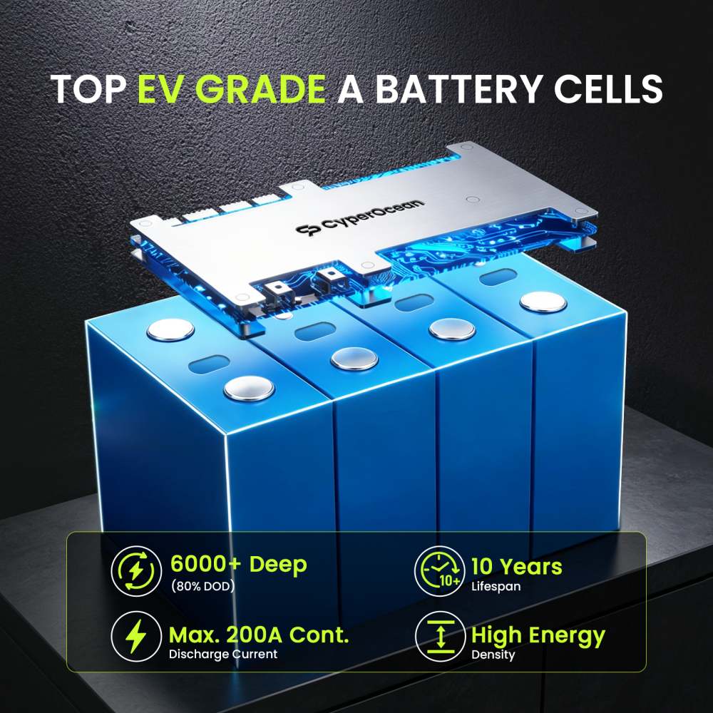 CyperOcean 12V LiFePO4 Battery - Renewable Energy Source recensione e prezzo