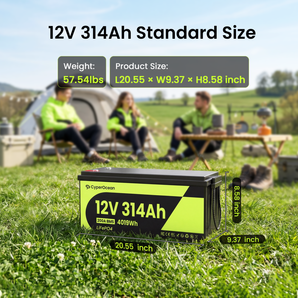 CyperOcean 12V LiFePO4 Battery - Renewable Energy Source recensione e prezzo
