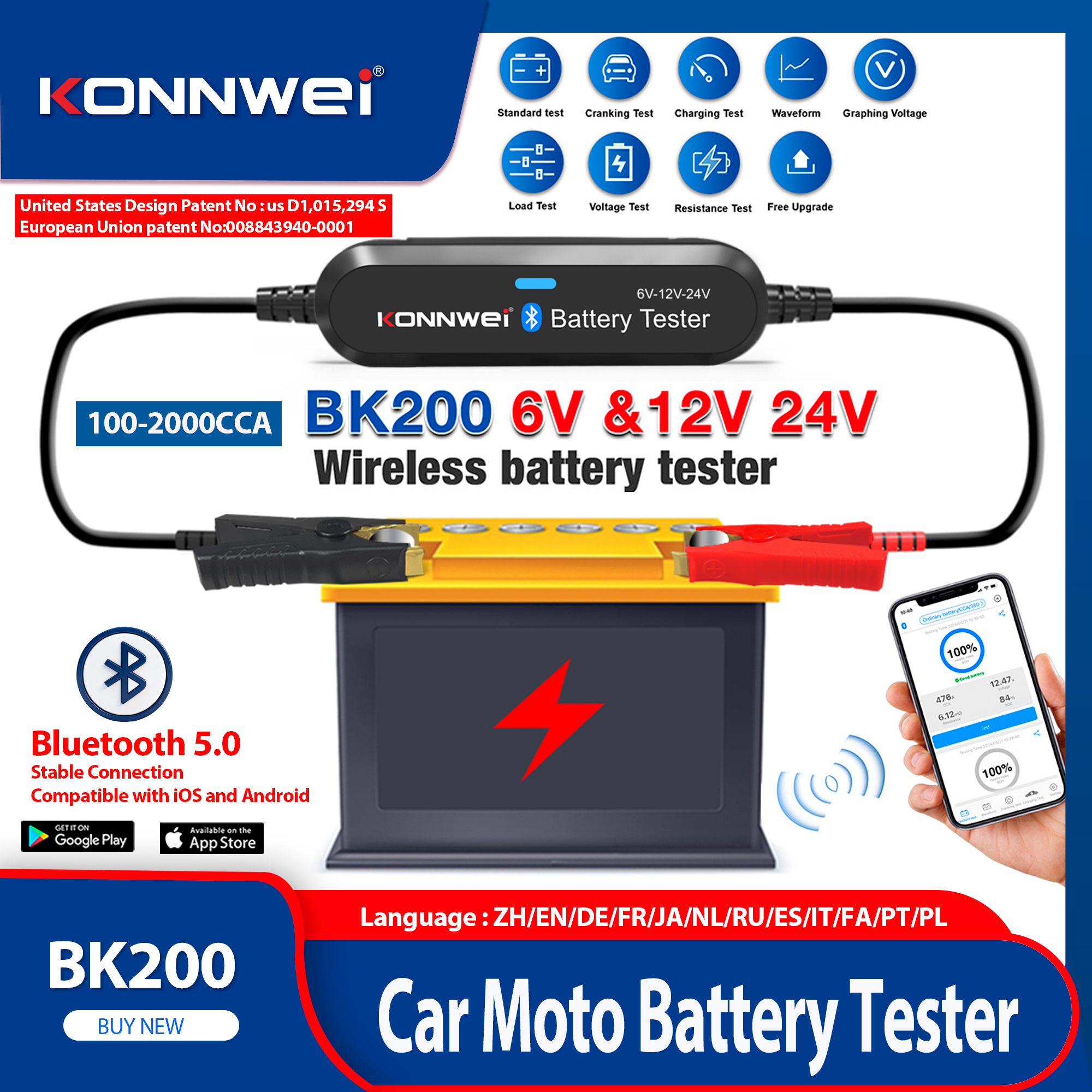 2026 KONNWEI BK200 Bluetooth 5 - Battery Monitor Coulometer recensione e prezzo