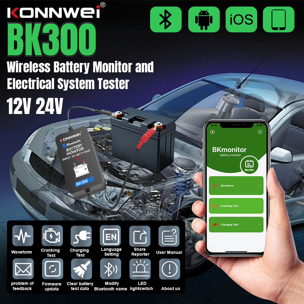 KONNWEI BK300 Lead Acid Starti - Battery Monitor Coulometer recensione e prezzo