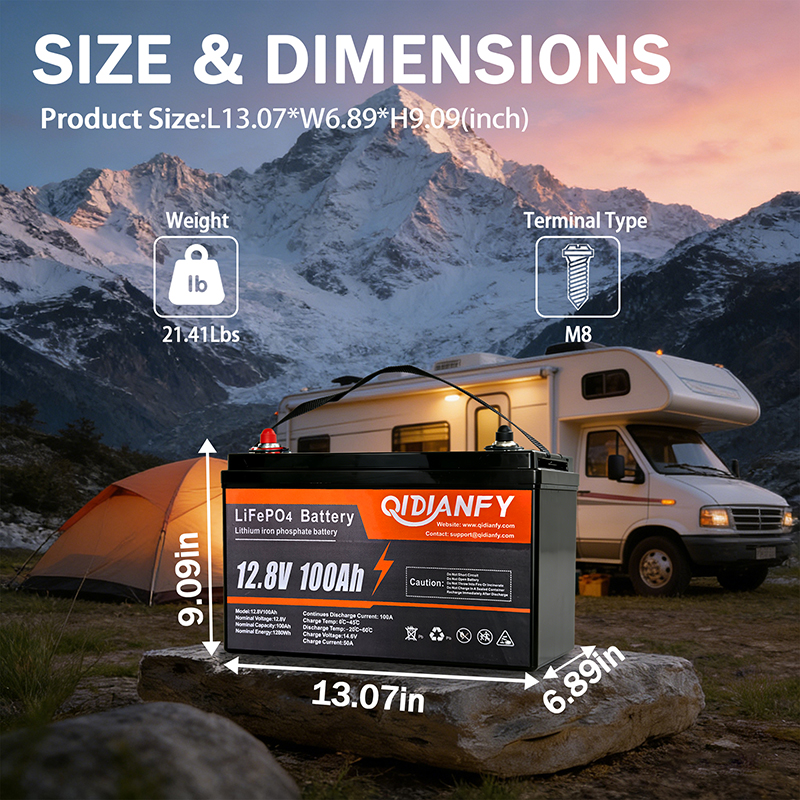 Qidianfy 12V 100Ah LiFePO4 Lit - Renewable Energy Source recensione e prezzo