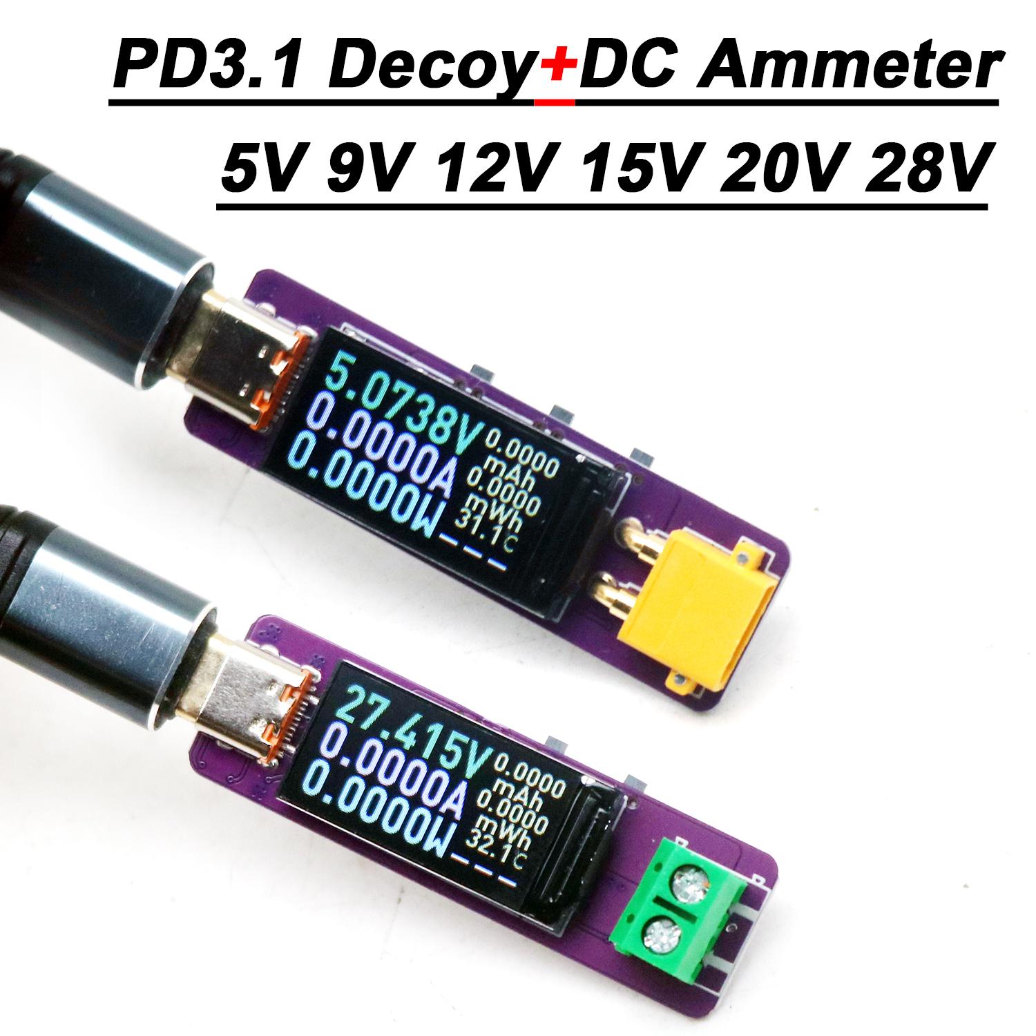 2in1 PD3.1 Decoy DC Voltmeter  - Battery Monitor Coulometer recensione e prezzo