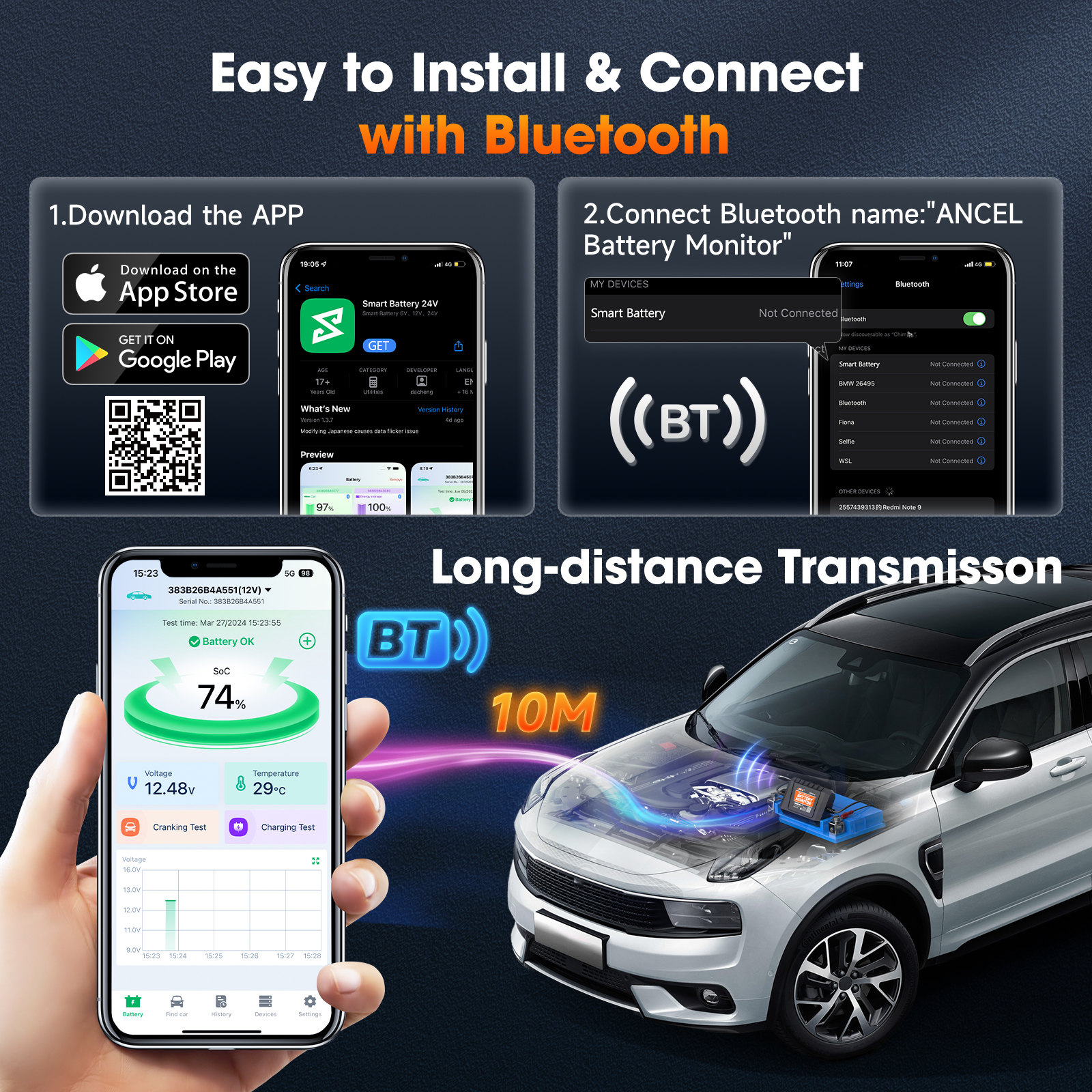 ANCEL BM300 Pro Battery  Teste - Battery Monitor Coulometer recensione e prezzo