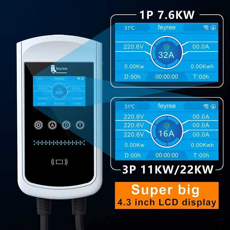 feyree Type2 EV Charger 32A 7. - Ev Charger Wallbox recensione e prezzo